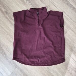 Figs Burgundy Short Sleeve Scrubs XS